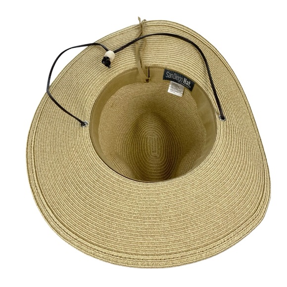 NWT San Diego Hat Co. Fedora Sun Hat with Flat Brim and UPF 50 4” Brim - Picture 5 of 7